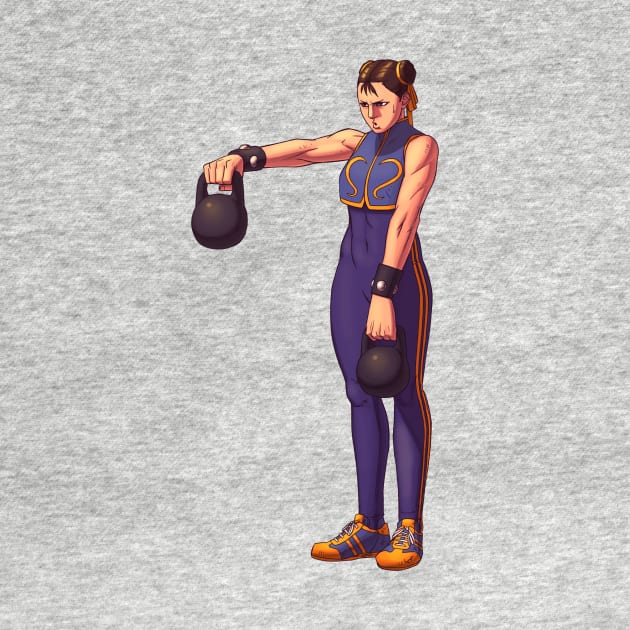 Chun-Li lifting by LuizFerrarezzi